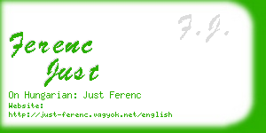 ferenc just business card